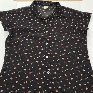 United Colors of Benetton sheer floral blouse.